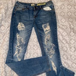 destroyed jeans